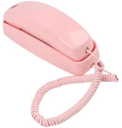 NonMiFyR Wandtelefon Schnurgebundenes Telefon Wandtelefon Festnetz für Flughafen Büro Garage Küche, Rosa