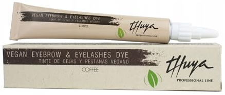 THUYA Vegan Wimpern- und Brauenfarbe Coffee 15 ml | Vegane Farbe mit Arganöl und Aloe Vera, 15 ml, natürlicher Coffee-Braunton
