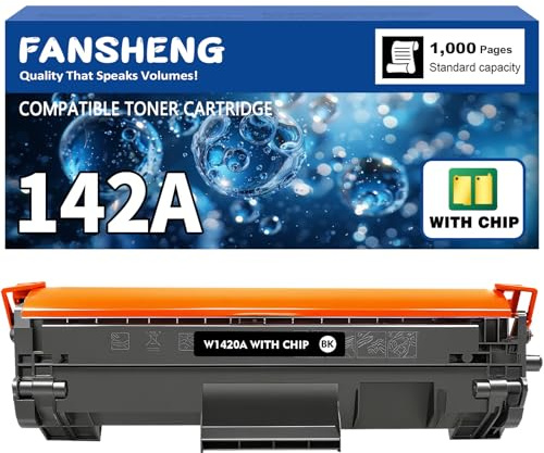 142A 1420A 【mit Chip】 Toner Tonerkartusche 142X W1420X kompatibel mit HP für LaserJet MFP M140w M110w M139w / MFP M110 M139 M140 Drucker 1000 Seiten W1420A W142A (1 Schwarz)