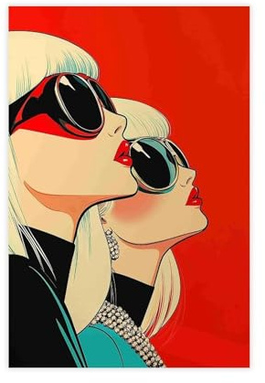 BKNSLJH Vintage-Pop-Art-Poster auf Leinwand, Wandkunstdruck, Bild, Gemälde, 30 x 45 cm