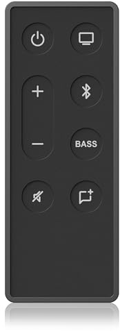Replacement Remote Control for Bose Soundbar Series II 418775 410376 431974 845194, Ergonomic TV Sound System Remote Control, for Children Adults Elderly (Black)