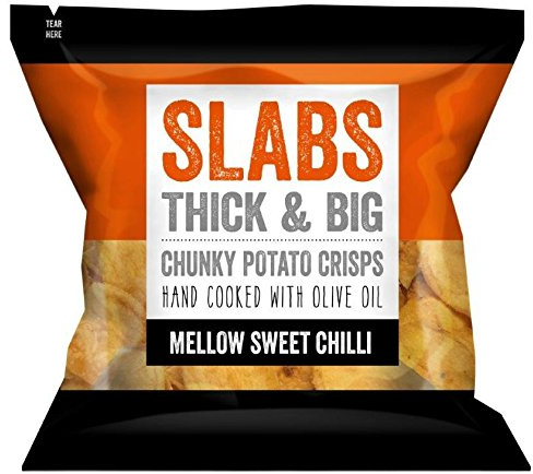 Slabs - Mellow Sweet Chilli Thick & Big Chunky Potato Crisps 80g x 14 Packs