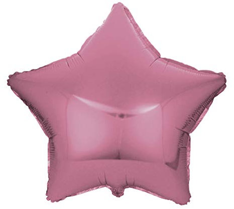 Kopper-24 Folienballon Stern 45 cm Luftballon Hochzeit Helium Ballon 18 Zoll Heliumballon Star Sternenballon XL Geburtsatag Party Deko Dekoration bunt JGA Folie Sterne (Dunkles rosa)