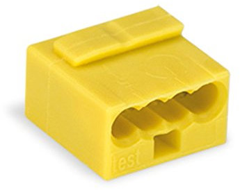 25x Wago 243-504 MICRO Verbindungsklemme - mini Wago - 4-fach - Verteilerklemme - Dosenklemme - gelb