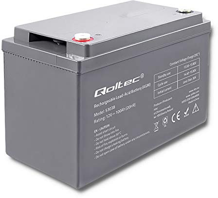 Qoltec Battery AGM | 12V | 100Ah | ma