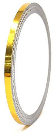 8,5 Meter Glanz Zierstreifen Auto Motorrad Boot Modellbau Silber Chrom - Finest Folia Dekorstreifen Seitenstreifen Klebestreifen (Chrom Gold, 4mm Breite)