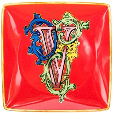 Versace by Rosenthal - Schale, Teller, Schälchen - Holiday Alphabet - V - 12 x 12 cm - Porzellan
