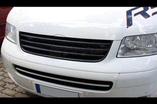 Tuning Fanatics Kühlergrill Sportgrill Front Gitter Stoßstange für VW T5 Bus Transporter 2003-09, Schwarz, Kunststoff, Van, Fahrzeugzubehör, Autoteile, Grill