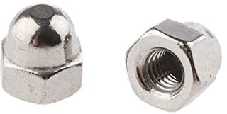 RS PRO Sechskantmuttern, M3 Hut Edelstahl 5.5mm Glatt A2 304 DIN 1587, Packung a 50 Stück