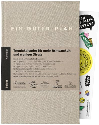 Ein guter Plan Zeitlos – Ganzheitlicher Terminkalender für mehr Achtsamkeit und weniger Stress – Undatierter Wochenplaner mit 56 Tipps und Zitaten ohne Kitsch (Natur)
