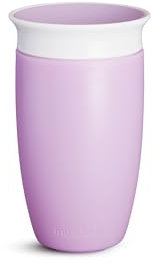 Munchkin Miracle 360 Tasse à bec | Tasse Bébé & Tout-Petits | Sans BPA | Étanches | Idéale pour le Sevrage | 12+ Mois | 10oz/296ml | Violet