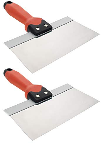 Utoolmart Putty Scraper 8 CRV Steel Putty Knives with Plastic Ergonomic Handle for Taping Paint Wall Floor Tile 2pcs