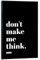 artboxONE Poster mit schwarzem Rahmen 75x50 cm Typografie Don't Make me Think (Black) - Bild Design Steve krug Typo
