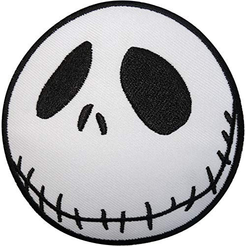 Jack Skellington Patch Iron Sew on Clothes Embroidered Badge Embroidery Sewing Applique Motif Decal