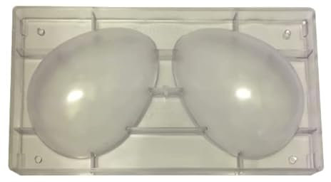 Stampo per Uova di Cioccolato in Policarbonato 2 Cavità 176x125 mm