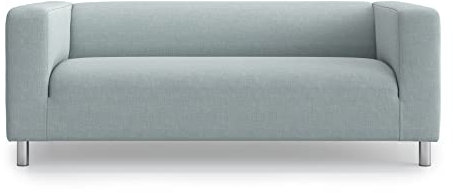 MASTERS OF COVERS Ersatzsofabezug für IKEA Klippan 2-Sitzer, Klippan 2 er Sofabezug, Loveseat, Sofa Überzug, 180 cm x 85 cm x 58 cm (Helles Cyan, Polyester)