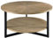 PADMA HOUSE Table basse ronde en bois massif, table de salon, table de canapé, structure en métal, table basse à 2 étages, table basse,facile à monter 1336 Couleur Bois Vintage ⌀85x45,5cm