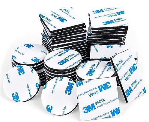 Vicloon Scotch Double Face Extra Fort, 70pcs Adhésif Double Face Puissant, Scratch Autocollant Puissant Ruban Mousse, 3M Pastille Adhesive pour la Maison, Bureau, Portes, DIY