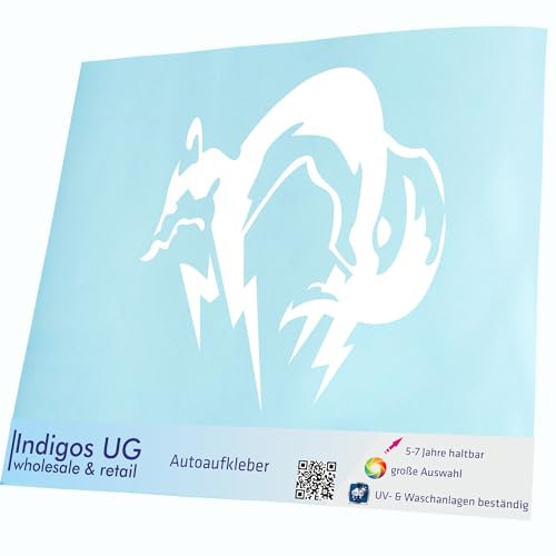 Indigos UG Auto Aufkleber Fox Hound - 200x200mm weiß - konturgeschnittener Autoaufkleber ohne Hintergrund - selbstklebender Sticker für Auto, Fenster, Bus oder LKW - UV-beständig & wetterfest - Tuning