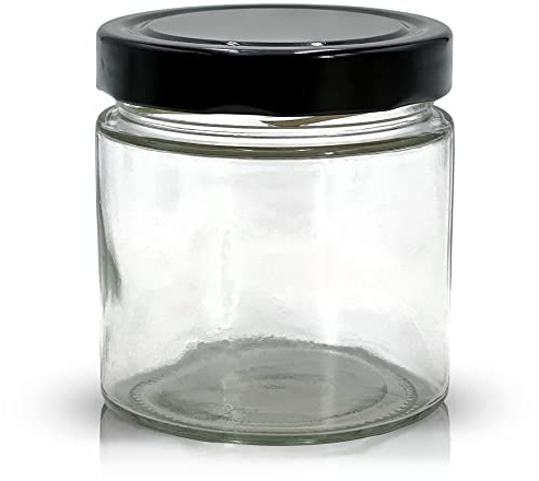 Apoidea – Honiggläser 500g mit DEEP Twistoff Deckel in Schwarz 65 Stück/Honiggläser 500g mit Deckel/Honigglas und Einweckglas Deepglas/Hochwertige Honig Gläser für Ihren eigenen Honig