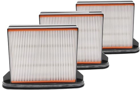 vhbw 3x Staubsaugerfilter kompatibel mit Starmix ISC Batrix L 36-18V, M 36-18V Staubsauger - HEPA-Faltenfilter-Nassfilter Schwarz Grau Weiß