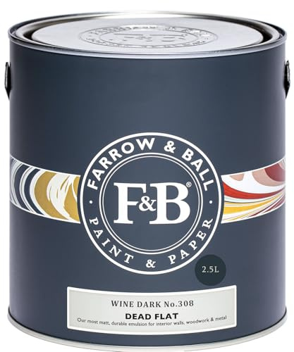 FARROW & BALL NEW DEAD FLAT 308 WINE DARK 2.5L