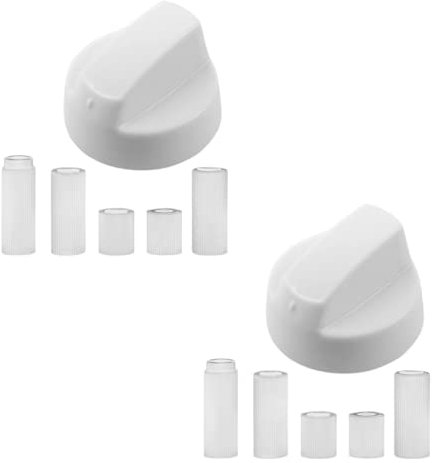 Cooker Oven Hob White Control Knob + 5 Adaptors For Neff (Pack of 2)