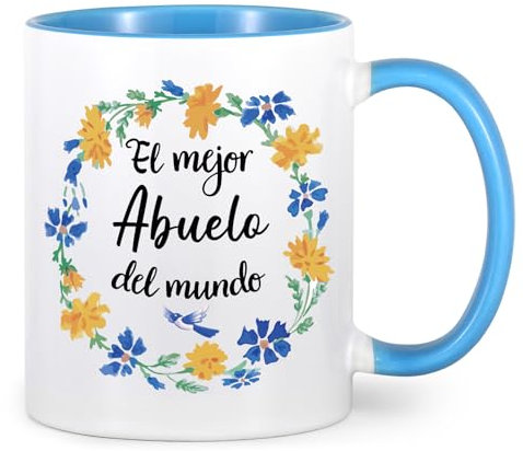 YHRJWN Abuelo Gifts La Mejor Abuelo Del Mundo, Regalos de Abuelo en español, Taza Abuelo, Regalos para abuelo en español, Regalos para Abuelo, Cumpleaños, Navidad, Día del Padre Regalos para Abuelo,