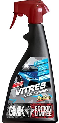 Limpiador de cristales GMK 500 ml – Neoclean – Limpia – Desgrasa y elimina la nicotina para una visibilidad óptima y una conducción segura – aroma afrutado