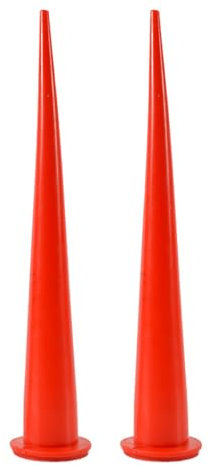 30 cm Silikon-Kegel-Düsen, 2 Stück Kunststoffkegel-Düsen, rote Dichtdüsenspitze, Kartuschenapplikator, Kartuschenpistole, Verlängerungsspitzen, Dichtdüsen Applikator für Wurstkartuschenpistole (A)