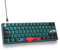 SOLIDEE 60% Teclado mecánico para juegos,61 teclas con interruptores rojos lineales,Luz azul hielo,Teclado mecánico con cable con retroiluminación LED,ergonómico para PS5/PS4/Xbox(61 Soundwave)