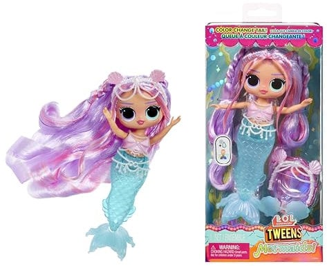 L.O.L. Surprise! Tweens - Mermaid Lana Marine - Modepuppe mit Farbwechselndem Schwanz, Beweglicher Flosse und Schönen Accessoires - Spielzeug für Kinder und Sammler ab 4 Jahren