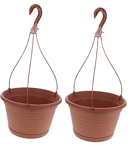 POPETPOP 2St Blumentopf Hängekörbe für draußen hängende Töpfe für Pflanzen im Freien Kleiner Plastikbehälter Hängender Pflanzer Hängekörbe für Pflanzen im Innenbereich grüner Dill Geländer