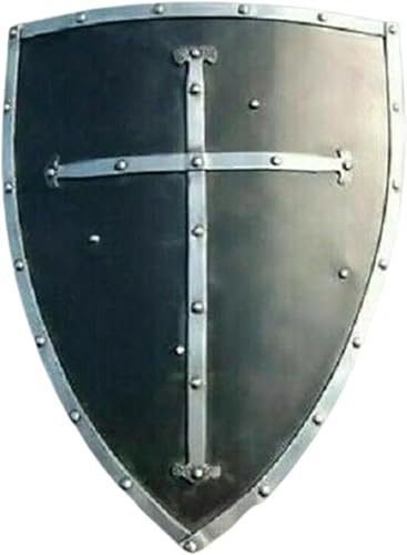Schild Mittelalter Tempelritter Rüstung Kreuzritter Kreuzschlacht Roter Stahl Larp