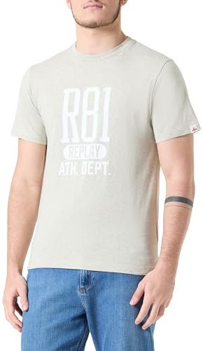 Replay Herren M3039 T-Shirt, M64 Light Mint Melange, L