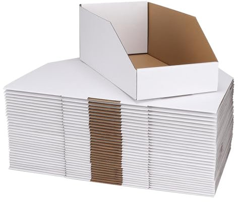 RLAVBL Cardboard Storage Boxes, 35 Pack 30.5x15.3x11.5 cm, Magazine File Holder for Organisation Home Locker, Closet, Shelf, Warehouse, Garage and Office