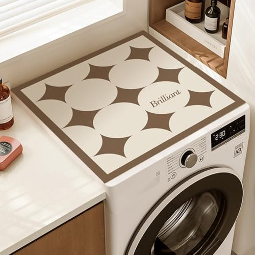 Cooalinar Tapis De Machine à Laver Dessus,Protection pour Machine à Laver Top,Tapis Protection Lave Linge,Respirant RéSistant à l'usure,Design éLéGant,Machines à Laver RéFrigéRateurs SèChe-Linge