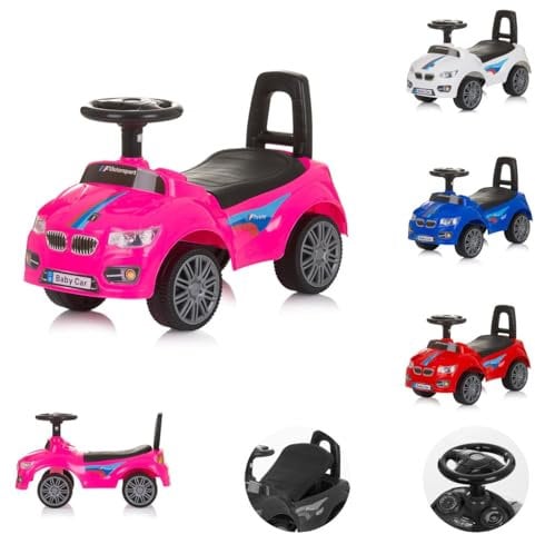 Chipolino, Auto cavalcabile Bambini Sprinter con Spazio sotto Il Sedile, Musica, colorazione:Rosa