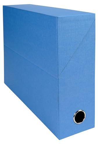 Exacompta - Réf. 89526E - 5 boîtes transfert en papier toilé - Dos 90 mm - Avec un œillet en métal - Pour format A4 - Dimensions 25,5 x 34 x 9 cm - gris - livrées montées