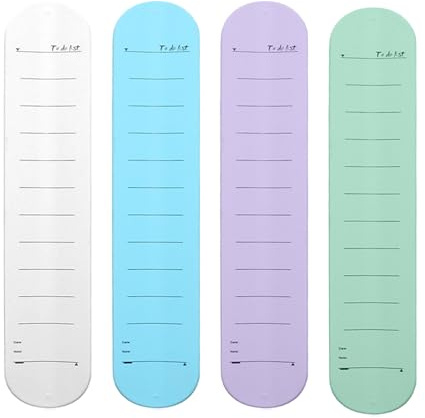 Frenflu Wrist Notepad, 4Pack Silicone Memo Wristbands, Notepad Wristbands, Reusable Wearable Writable Erasable Bracelet Notepad Memo Watchband for Students Teacher Nurses Adult Daily Study Work