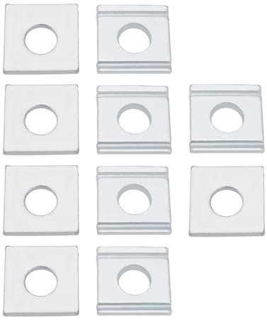 LT Easiyl 10 Stück DIN434 Rillendichtung, M8, abgeschrägte quadratische Unterlegscheiben, Ersatzteil, metrische verzinkte Stahlscheiben, 8 % Kegelscheiben, Doppelrillendichtung