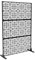 INMOZATA Decorative Privacy Screen with Stand, 183x120cm Freestanding Metal Outdoor Divider, Decorative Fence Screening with Expansion Screws for Garden Patio Pool Hot Tub, Octagonal Shape Pattern