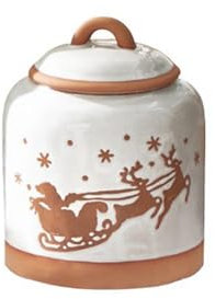 BRANDANI collezione Pandizenzero Barattolo Slitta in ceramica stoneware 13 x h 18 cm