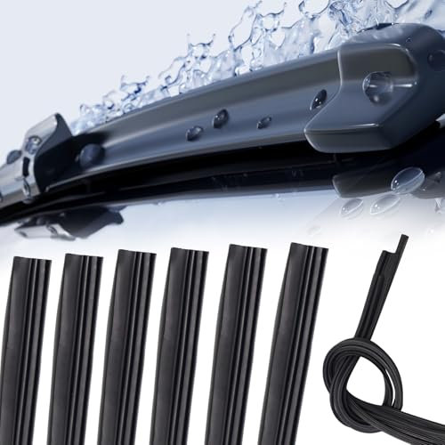 6 Piezas Gomas de Limpiaparabrisas de Repuesto, 800 mm Goma de Repuesto Tiras de Limpiaparabrisas Universal, Recambio Recargas de Escobilla de Limpiaparabrisas para Automóviles