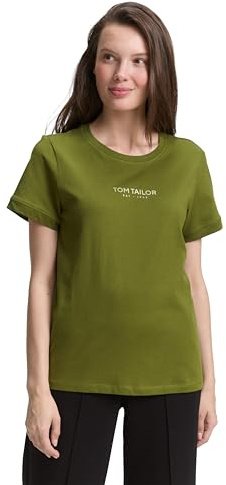 Tom Tailor Damen 1047736 T-Shirt mit Logo-Print