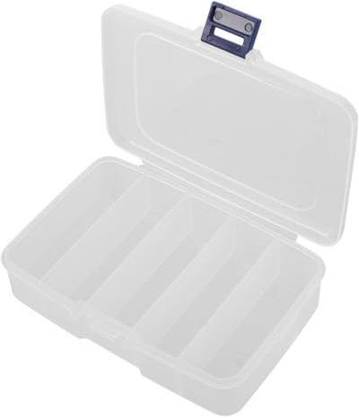 HOMSFOU Sägeblatt Aufbewahrungsbox Pp Mit 5 Fächern Transparent Rechteckig Werkzeug Organizer Kasten Für Kleinteile Tragbarer Säge Koffer Mit Deckel Platzsparend Für Werkstatt Und Heimgebrauch