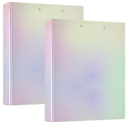 Pastell-Regenbogen-Farbverlauf, 3,8 cm, 3 Ringe, D-Ringbuch, große Ordner, 3-Ringbuch mit Klemmbrett, Schulordner