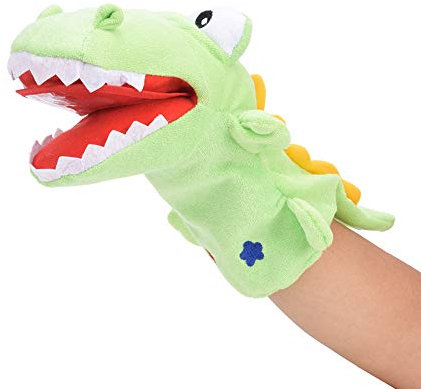 XUXHOU Krokodil-Handpuppe, 28 cm, Tier-Handspielzeug, Weich, Bequem, Cartoon-Krokodil, Plüsch-Handpuppe, Spielzeug, Puppenhandschuhe, Geschichtenerzählen, Interaktives Kinderspielzeug