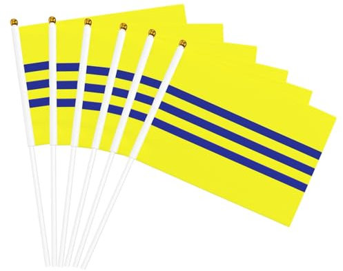 Strisce gialle e blu Stampa Bandiera Palmare Leggero Festival Bandiere Indoor Outdoor Decor Parade Party Eventi