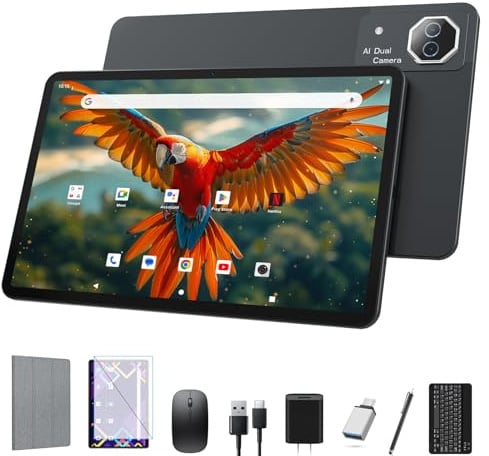 Android Tablet, Android 15 Gaming Pro 12 Tablet, MTK G99 Octa-Core Processor, 16GB RAM 256GB ROM, 5G WiFi, 21MP Dual Camera, 1TB Expansion, FHD Display, Widevine L1